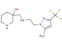 3-[({2-[5-methyl-3-(trifluoromethyl)-1H-pyrazol-1-yl]ethyl}amino)methyl]-3-piperidinol dihydrochloride