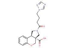 (3aR*,9bR*)-2-[4-(1H-1,2,4-triazol-1-yl)butanoyl]-1,2,3,9b-tetrahydrochromeno[3,4-c]pyrrole-3a(4H)-carboxylic acid