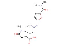 8-({5-[(dimethylamino)carbonyl]-2-furyl}methyl)-1-methyl-2-oxo-1,8-diazaspiro[4.5]decane-4-carboxylic acid