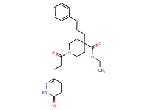 ethyl 1-[3-(6-oxo-1,4,5,6-tetrahydro-3-pyridazinyl)propanoyl]-4-(3-phenylpropyl)-4-piperidinecarboxylate