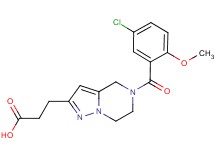 3-[5-(5-chloro-2-methoxybenzoyl)-4,5,6,7-tetrahydropyrazolo[1,5-a]pyrazin-2-yl]propanoic acid