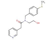 N-(2-hydroxyethyl)-N-[4-(methylthio)benzyl]-2-pyridin-3-ylacetamide