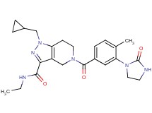 1-(cyclopropylmethyl)-N-ethyl-5-[4-methyl-3-(2-oxo-1-imidazolidinyl)benzoyl]-4,5,6,7-tetrahydro-1H-pyrazolo[4,3-c]pyridine-3-carboxamide