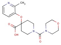 4-[(2-methylpyridin-3-yl)oxy]-1-(morpholin-4-ylcarbonyl)piperidine-4-carboxylic acid