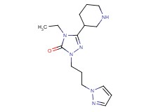 4-ethyl-5-(3-piperidinyl)-2-[3-(1H-pyrazol-1-yl)propyl]-2,4-dihydro-3H-1,2,4-triazol-3-one dihydrochloride