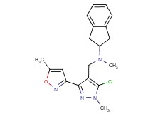 N-{[5-chloro-1-methyl-3-(5-methylisoxazol-3-yl)-1H-pyrazol-4-yl]methyl}-N-methylindan-2-amine