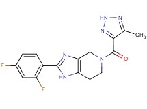 2-(2,4-difluorophenyl)-5-[(5-methyl-2H-1,2,3-triazol-4-yl)carbonyl]-4,5,6,7-tetrahydro-1H-imidazo[4,5-c]pyridine