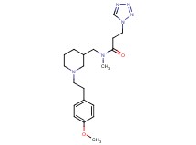 N-({1-[2-(4-methoxyphenyl)ethyl]-3-piperidinyl}methyl)-N-methyl-3-(1H-tetrazol-1-yl)propanamide