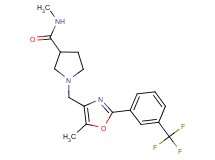 N-methyl-1-({5-methyl-2-[3-(trifluoromethyl)phenyl]-1,3-oxazol-4-yl}methyl)pyrrolidine-3-carboxamide