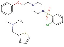 1-[3-(2-{4-[(2-chlorophenyl)sulfonyl]-1-piperazinyl}ethoxy)phenyl]-N-methyl-N-(2-thienylmethyl)methanamine