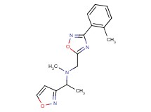 (1-isoxazol-3-ylethyl)methyl{[3-(2-methylphenyl)-1,2,4-oxadiazol-5-yl]methyl}amine