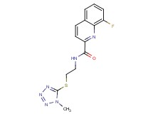 8-fluoro-N-{2-[(1-methyl-1H-tetrazol-5-yl)thio]ethyl}-2-quinolinecarboxamide