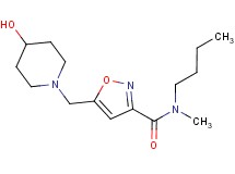 N-butyl-5-[(4-hydroxypiperidin-1-yl)methyl]-N-methylisoxazole-3-carboxamide