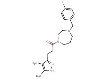 1-[3-(4,5-dimethyl-1H-pyrazol-3-yl)propanoyl]-4-(4-fluorobenzyl)-1,4-diazepane