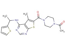 6-[(4-acetyl-1-piperazinyl)carbonyl]-5-methyl-N-[1-(2-thienyl)ethyl]thieno[2,3-d]pyrimidin-4-amine