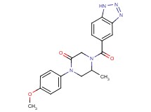 4-(1H-1,2,3-benzotriazol-5-ylcarbonyl)-1-(4-methoxyphenyl)-5-methyl-2-piperazinone