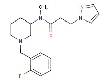 N-[1-(2-fluorobenzyl)-3-piperidinyl]-N-methyl-3-(1H-pyrazol-1-yl)propanamide
