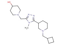 1-({5-[1-(cyclobutylmethyl)piperidin-3-yl]-4-methyl-4H-1,2,4-triazol-3-yl}methyl)piperidin-4-ol