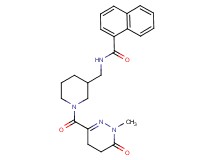 N-({1-[(1-methyl-6-oxo-1,4,5,6-tetrahydro-3-pyridazinyl)carbonyl]-3-piperidinyl}methyl)-1-naphthamide