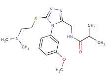 N-{[5-{[2-(dimethylamino)ethyl]thio}-4-(3-methoxyphenyl)-4H-1,2,4-triazol-3-yl]methyl}-2-methylpropanamide