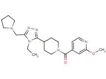 4-({4-[4-ethyl-5-(pyrrolidin-1-ylmethyl)-4H-1,2,4-triazol-3-yl]piperidin-1-yl}carbonyl)-2-methoxypyridine