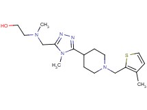 2-{methyl[(4-methyl-5-{1-[(3-methyl-2-thienyl)methyl]piperidin-4-yl}-4H-1,2,4-triazol-3-yl)methyl]amino}ethanol