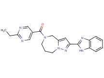 2-(1H-benzimidazol-2-yl)-5-[(2-ethylpyrimidin-5-yl)carbonyl]-5,6,7,8-tetrahydro-4H-pyrazolo[1,5-a][1,4]diazepine