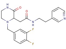 2-[1-(3,4-difluorobenzyl)-3-oxo-2-piperazinyl]-N-[2-(3-pyridinyl)ethyl]acetamide