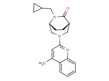 (1S*,5R*)-6-(cyclopropylmethyl)-3-(4-methyl-2-quinolinyl)-3,6-diazabicyclo[3.2.2]nonan-7-one