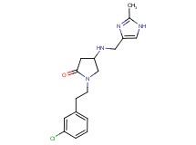 1-[2-(3-chlorophenyl)ethyl]-4-{[(2-methyl-1H-imidazol-4-yl)methyl]amino}-2-pyrrolidinone