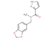 N-(1,3-benzodioxol-5-ylmethyl)-N-methyl-1H-pyrazole-3-carboxamide