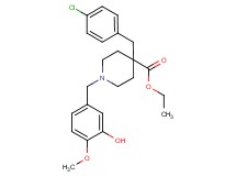 ethyl 4-(4-chlorobenzyl)-1-(3-hydroxy-4-methoxybenzyl)-4-piperidinecarboxylate