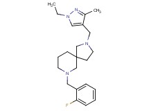 2-[(1-ethyl-3-methyl-1H-pyrazol-4-yl)methyl]-7-(2-fluorobenzyl)-2,7-diazaspiro[4.5]decane