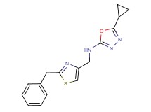 N-[(2-benzyl-1,3-thiazol-4-yl)methyl]-5-cyclopropyl-1,3,4-oxadiazol-2-amine