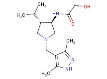 N-{rel-(3R,4S)-1-[(3,5-dimethyl-1H-pyrazol-4-yl)methyl]-4-isopropyl-3-pyrrolidinyl}-2-hydroxyacetamide hydrochloride