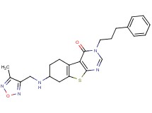 7-{[(4-methyl-1,2,5-oxadiazol-3-yl)methyl]amino}-3-(3-phenylpropyl)-5,6,7,8-tetrahydro[1]benzothieno[2,3-d]pyrimidin-4(3H)-one