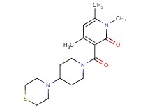 1,4,6-trimethyl-3-[(4-thiomorpholin-4-ylpiperidin-1-yl)carbonyl]pyridin-2(1H)-one
