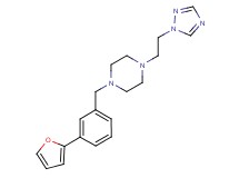 1-[3-(2-furyl)benzyl]-4-[2-(1H-1,2,4-triazol-1-yl)ethyl]piperazine