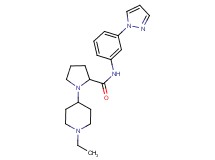 1-(1-ethyl-4-piperidinyl)-N-[3-(1H-pyrazol-1-yl)phenyl]prolinamide