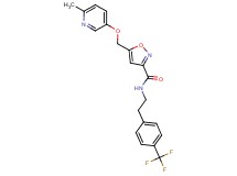 5-{[(6-methyl-3-pyridinyl)oxy]methyl}-N-{2-[4-(trifluoromethyl)phenyl]ethyl}-3-isoxazolecarboxamide