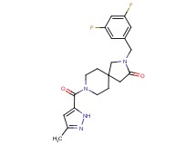 2-(3,5-difluorobenzyl)-8-[(3-methyl-1H-pyrazol-5-yl)carbonyl]-2,8-diazaspiro[4.5]decan-3-one
