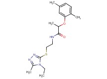 2-(2,5-dimethylphenoxy)-N-{2-[(4-ethyl-5-methyl-4H-1,2,4-triazol-3-yl)thio]ethyl}propanamide