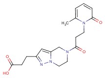 3-{5-[3-(6-methyl-2-oxo-1(2H)-pyridinyl)propanoyl]-4,5,6,7-tetrahydropyrazolo[1,5-a]pyrazin-2-yl}propanoic acid