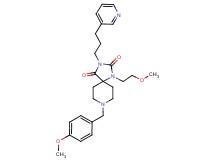 8-(4-methoxybenzyl)-1-(2-methoxyethyl)-3-[3-(3-pyridinyl)propyl]-1,3,8-triazaspiro[4.5]decane-2,4-dione