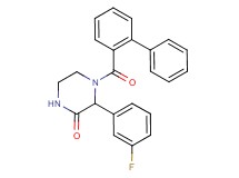 4-(2-biphenylylcarbonyl)-3-(3-fluorophenyl)-2-piperazinone