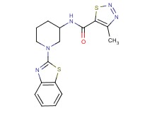N-[1-(1,3-benzothiazol-2-yl)-3-piperidinyl]-4-methyl-1,2,3-thiadiazole-5-carboxamide
