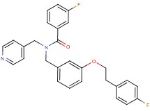 3-fluoro-N-{3-[2-(4-fluorophenyl)ethoxy]benzyl}-N-(4-pyridinylmethyl)benzamide