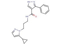 N-[3-(5-cyclopropyl-1H-pyrazol-1-yl)propyl]-3-phenyl-1H-pyrazole-4-carboxamide