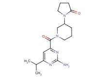 1-{1-[(2-amino-6-isopropylpyrimidin-4-yl)carbonyl]piperidin-3-yl}pyrrolidin-2-one