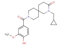 2-(cyclopropylmethyl)-9-(4-hydroxy-3-methoxybenzoyl)-2,9-diazaspiro[5.5]undecan-3-one